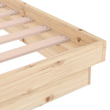 819907 Bed Frame without Mattress Solid Wood 140x200 cm