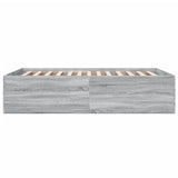 Bed Frame without Mattress Grey Sonoma 135x190 cm Double 3280949