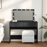Dressing Table with LED Black 100x40x120 cm 848207