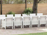 Garden Dining Set with Cushions 17 pcs White PP 3378662