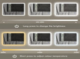 80 x 60cm LED Bathroom Mirror, with Bluetooth - Silver Tone T3398P343306