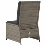 Garden Sofa with Cushion Grey Poly Rattan 3394478