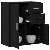 Sideboard with Drawer Black Oak 60 x 31 x 70 cm Engineered Wood 871417