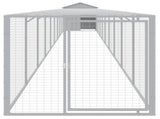 Chicken Cage with Run Light Grey 117x1017x123 cm Galvanised Steel 3189077