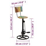 Bar Stools 2 pcs Solid Wood Reclaimed 338219