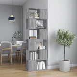 Book Cabinet/Room Divider Grey Sonoma 60x24x186 cm 816033