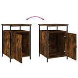 Bedside Cabinets 2 pcs Smoked Oak 40x42x60 cm Engineered Wood 825868