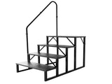 RV Step Stool, 4 Step, Hot Tub Steps with Handrail, Portable Pool, 660Lbs Heavy Duty 30122421