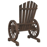 Garden Adirondack Chair Burnt Wood Solid Fir Wood Standard 365090