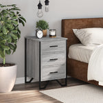 ZNTS Bedside Cabinet Grey Sonoma 40x41x60 cm Engineered Wood 848527