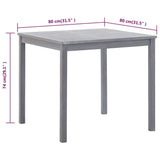 Garden Table Grey 80x80x74 cm Solid Acacia Wood 46324