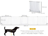 5 Panels Pet Playpen Metal Fence w/ Walk Through Door - White T3398P349716