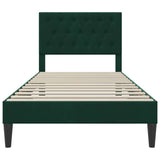 Bed Frame with Headboard Black 90 x 190 cm Velvet 42027693