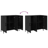 Sideboard Black Oak 90 x 34 x 80 cm Engineered Wood 879585