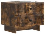 Bedside Cabinet Smoked Oak 43 x 34.5 x 47.5 cm Engineered Wood 893845