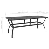 Dining Set Anthracite, Grey Textilene, Powder-Coated Steel Large 3060286