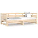 Pull-out Day Bed without Mattress Solid Wood Pine 2x cm 820322