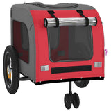 Pet Bike Trailer with Storage Red and grey 125 x 53 x 54 cm 93845