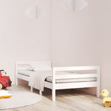 Bed Frame without Mattress White 75x190 cm Small Single Solid Wood Pine 821640