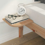 Bed Frame with Side Tables Natural 200 x 220 cm Solid Pine Wood 873256