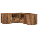 Corner Cabinet Old Wood 200x40x45 cm Engineered Wood 3307835