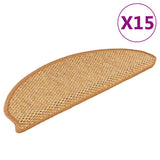 Stair Mats Self-adhesive Sisal-Look 15 pcs 65x21x4 cm Sisal 326877