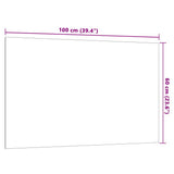 Wall-mounted Magnetic Board White 100x60 cm Tempered Glass 4008639