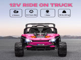 12V Battery Powered Ride on Truck w/ Remote, Four Suspension Wheels, Horn, Lights, Music, USB, for T3398P348437