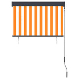 Outdoor Roller Blind 100x250 cm White and Orange 145957