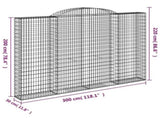 Arched Gabion Basket 300x30x200/220 cm Galvanised Iron 153510