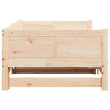 Pull-out Day Bed Brown 203.5 x 184 x 56.5 cm Solid Pine Wood 834678