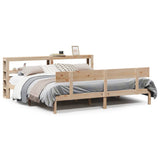 Bed Frame without Mattress 200x200 cm Solid Wood Pine 3305808