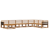Outdoor Sofa Set 8 pcs Natural Solid Acacia Wood 3382802