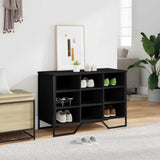 Shoe Cabinet Black 90x38x61.5 cm Engineered Wood 848644