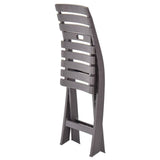 Garden Chair Set of 2 Mocha Plastic Standard Foldable 48788