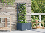 Garden Planter LiGht Grey 40 x 40 x 143 cm PP 42002882