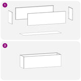 Garden Planter 2 pcs Anthracite 100 x 30 x 30 cm 8005223