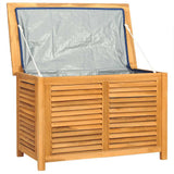 Garden Storage Box with Bag 90x50x58 cm Solid Wood Teak 363270