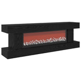 Electric Fireplace Black Oak 150 x 30 x 50 cm Engineered wood 8020785