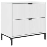 Bedside Table with Drawer High gloss white 63.5 x 36 x 61 cm 883468