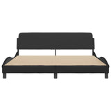 Bed Frame "Dover" Black 183x213 cm Faux Leather 373308