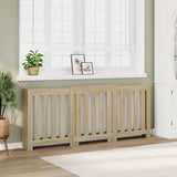 Radiator Cover Sonoma Oak 205x21.5x83.5 cm Engineered Wood 852764