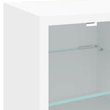 6 Piece TV Wall Units with LED White Engineered Wood 3216615
