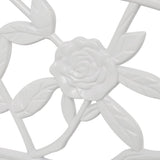 Garden Bench White Cast Aluminium and Cast Iron 100 cm Durable 42167