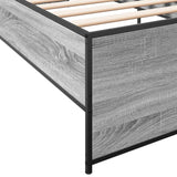 Bed Frame without Mattress Grey Sonoma 75x190 cm Small Single 845254