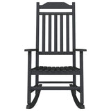 Rocking Chair Black 84 x 65 x 114 cm Resin 42012443