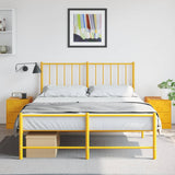 ZNTS Bedside Cabinets 2 pcs Yellow 34.5x39x44 cm Steel 841626