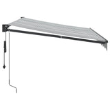 ZNTS Retractable Awning Anthracite and White 3x2.5 m Fabric&Aluminium 3216118