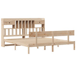 Bookcase Bed without Mattress 180x200 cm Super King Solid Wood Pine 3321840
