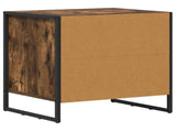 Bedside Table Smoke Oak 50 x 39.5 x 50 cm Engineered Wood 886682